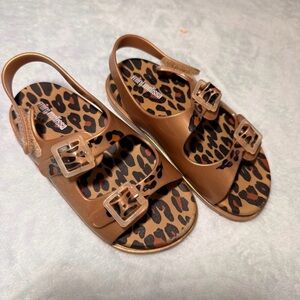 SOLD-Mini Melissa leopard sandals toddler girl size 10